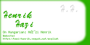 henrik hazi business card